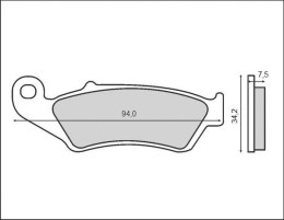 BRENTA KLOCKI HAMULCOWE KH185 (ORGANIC) CR/CRF/KX/KXF/RM/RMZ/YZ/YZF- PRZÓD