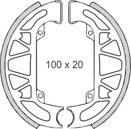 BRENTA SZCZĘKI HAMULCOWE GILERA 50 PIAGGIO NRG/NTT/QUARTZ/TPH/ZIP (100x20mm) (FT 0266)