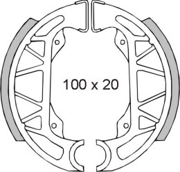 BRENTA SZCZĘKI HAMULCOWE GILERA STORM PIAGGIO FREE/NRG/NTT/ SFERA/TYPHOON (100x20mm) (FT 0275)
