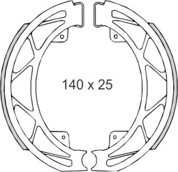 BRENTA SZCZĘKI HAMULCOWE PIAGGIO FLY 05'-/LIBERTY 97'-14'/LIBERTY 4T 00'- (140x25mm) (FT 0303)