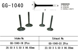 VESRAH ZAWÓR SSĄCY HONDA XR 250R '86-'95 (2 NA POJAZD) (28,5X5,5X96,6 MM) (OEM: 14711-KK1-000) (1SZT.) (MADE IN JAPAN)