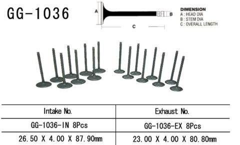 VESRAH ZAWÓR WYDECHOWY HONDA CBR 600 F4 '99-06'(23,00X4,00X80,80MM) (OEM: 14721-MBW-000) (1SZT.) (MADE IN JAPAN)