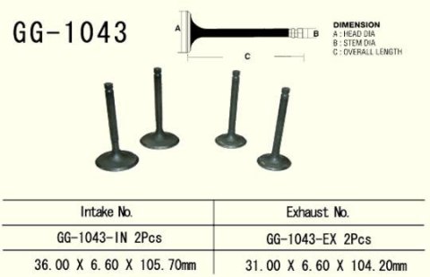 VESRAH ZAWÓR WYDECHOWY HONDA XL 600R/XR 650L/XR 600R, NX 650 '90-00' (2 NA POJAZD) (OEM: 14721-MAN-620,14721-MG3-000) (1SZT.) (M