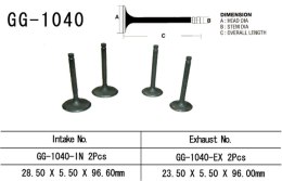 VESRAH ZAWÓR WYDECHOWY HONDA XR 250 R '86-'95 (2 NA POJAZD) (23,5X5,5X96,0 MM) (OEM: 14721-KR6-000) (1SZT.) (MADE IN JAPAN)