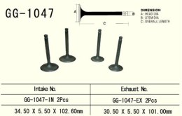 VESRAH ZAWÓR WYDECHOWY HONDA TRX 650/680 '03-'17 (2 NA POJAZD) (30,5X5,50X101,0 MM) (OEM: 14721-HN8-000,GG-HL3-A00) (1SZT.) (MAD