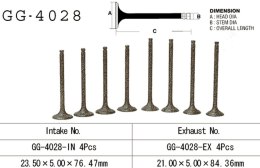 VESRAH ZAWÓR WYDECHOWY KAWASAKI EL 250 '88-91, EX 250 '88-07' (OEM: 12005-1091) (1SZT.) (MADE IN JAPAN)