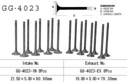 VESRAH ZAWÓR WYDECHOWY KAWASAKI GPX 600 R 89-99, GPZ 600R '85-90, ZL 600 '86-97' (OEM: 12005-1062) (1SZT.) (MADE IN JAPAN)