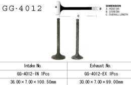 VESRAH ZAWÓR WYDECHOWY KAWASAKI KL 250 78-79, KZ 200 '78-79' (OEM: 12005-010) (1SZT.) (MADE IN JAPAN)