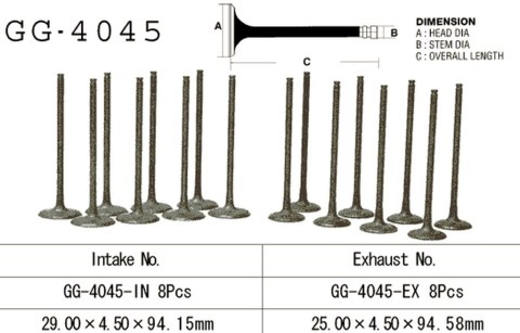 VESRAH ZAWÓR WYDECHOWY KAWASAKI ZX 7R '96-03' (OEM: 12005-1223) (1SZT.) (MADE IN JAPAN)
