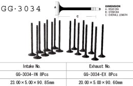 VESRAH ZAWÓR WYDECHOWY SUZUKI GSX 600F '92-97' (OEM: 12912-19E00) (1SZT.) (MADE IN JAPAN)