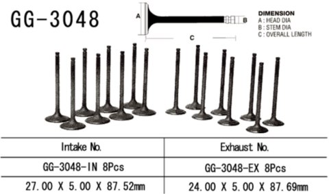 VESRAH ZAWÓR WYDECHOWY SUZUKI GSX 750F '98-06' (OEM: 12912-03F00) (1SZT.) (MADE IN JAPAN)