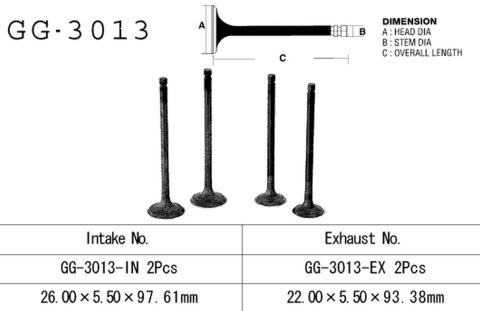 VESRAH ZAWÓR WYDECHOWY SUZUKI GZ 250 99-10, GN 250, DR 250, LT 300 E '87-89' (OEM: 12912-38200,12911-38201) (1SZT.) (MADE IN JAP