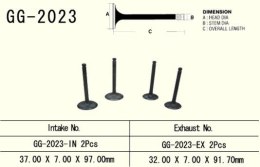 VESRAH ZAWÓR WYDECHOWY YAMAHA YFM 600 GRIZZLY '98-'01, XT 600 '87-'03, TT600 (2 NA POJAZD) (32,0X7,0X91,7 MM) (OEM:1VJ-12121-00)