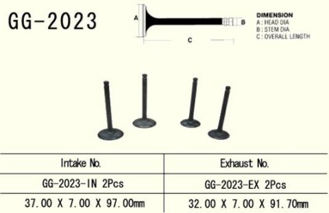 VESRAH ZAWÓR WYDECHOWY YAMAHA YFM 600 GRIZZLY '98-'01, XT 600 '87-'03, TT600 (2 NA POJAZD) (32,0X7,0X91,7 MM) (OEM:1VJ-12121-00)