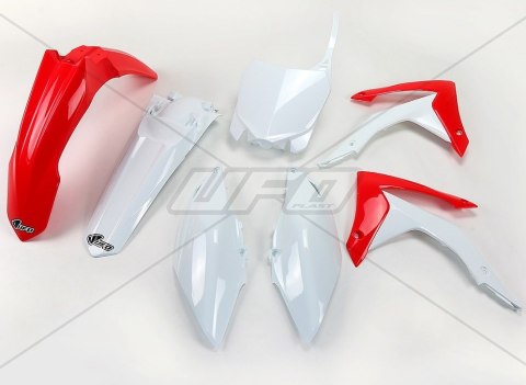 UFO KOMPLET PLASTIKÓW HONDA CRF 450 '13-'16, CRF 250R '14-'17 KOLOR OEM (CZERWONY/BIAŁY) (HO116E999)