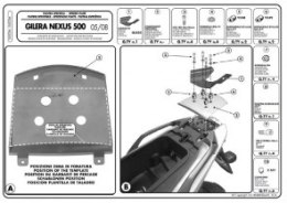 KAPPA STELAŻ KUFRA CENTRALNEGO GILERA NEXUS 125/250/300/500 (06-14) ( Z PŁYTĄ MONOLOCK )