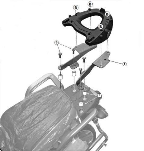 KAPPA STELAŻ KUFRA CENTRALNEGO YAMAHA XT 1200Z/ZE SUPER TENERE (10-15) ( Z PŁYTĄ MONOKEY )