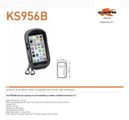 KAPPA TORBA NA GPS / SMARTPHONE IPHONE 6/6S/7/8 SAMSUNG GALAXY NOKIA/MICROSOFT SONY XPERIA Z MOCOWANIEM NA KIEROWNICĘ I LUSTERKO