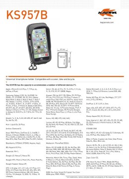 KAPPA TORBA NA GPS / SMARTPHONE IPHONE X/8/7/6S/PLUS, SAMSUNG GALAXY S6/S7/S8/S9 / EDGE Z MOCOWANIEM NA KIEROWNICĘ I LUSTERKO - 