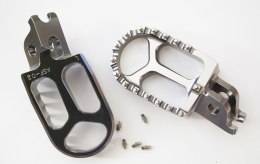 JR PODNÓŻEK KIEROWCY KAWASAKI KXF 250/450 '06-'14 KOLOR SZARO-STALOWY (2SZT) ALUMINIOWY