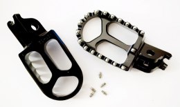 JR PODNÓŻEK KIEROWCY KAWASAKI KXF250 '06-'14, KXF450 '07-'14 KOLOR CZARNY (2SZT) ALUMINIOWY