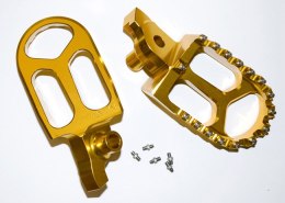 JR PODNÓŻEK KIEROWCY SUZUKI RMZ 250 '07-'09, RMZ 450 '05-'07 KOLOR ZŁOTY (2SZT) ALUMINIOWY - WYPRZEDAŻ