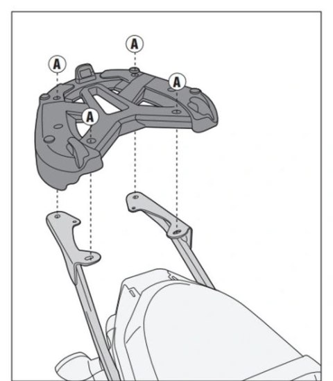 KAPPA STELAŻ KUFRA CENTRALNEGO YAMAHA MT 07 700 (14-15) ( BEZ PŁYTY )
