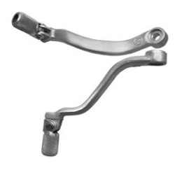 M.C. DŹWIGNIA ZMIANY BIEGÓW KTM 400/450/520/525 '00-'06, SXF/EXCF 250 '06-'13 (ALUMINIOWA) (KUTA) KOLOR SREBRNY, KOŃCÓWKA STALOW