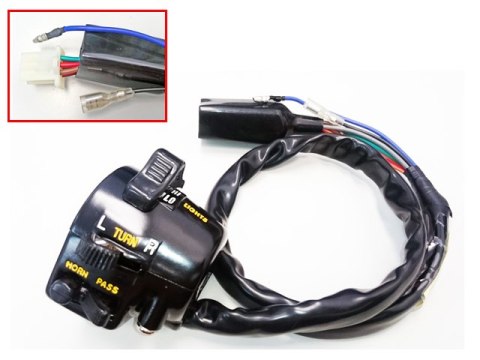 PSYCHIC PRZEŁĄCZNIK ZESPOLONY ŚWIATEŁ, KIERUNKOWSKAZÓW, SYGNAŁU NA KIEROWNICĘ KAWASAKI KZ 400/440/550/750/900 STRONA LEWA