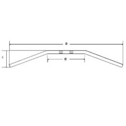 TRW LUCAS KIEROWNICA STALOWA 22MM DRAGBAR MEDIUM KOLOR CZARNY