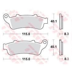 TRW LUCAS KLOCKI HAMULCOWE KH261 KH281 ORGANIC HONDA NT 650 V 02-05, VFR 800 98-05, XL 1000 V 99-03 STX 1300 02-08, GL 1800 01-1