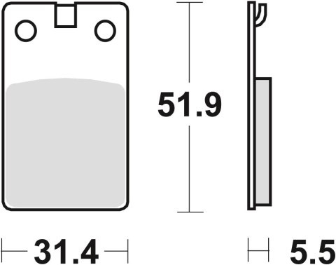 TRW LUCAS KLOCKI HAMULCOWE KH99 ORGANIC DERBI SENDA 50 99-02, PRZÓD/TYŁ (WYPRZEDAŻ)