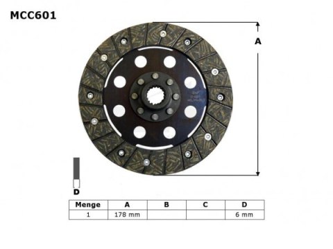 TRW LUCAS TARCZA SPRZĘGŁOWA BMW R 50 / 60 69-73, R 75 69-80, R 90 73-76, R 100 76-80, (EBS6603) (PROMOCJA)