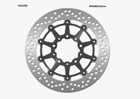 NG TARCZA HAMULCOWA PRZÓD KAWASAKI ER6 F/N, ZX 10R 04-15, ZX6R 05-18, KLE 650 VERSYS 07-22, Z 750 (300X80X5MM) (5X10,MM) PŁYWAJĄ