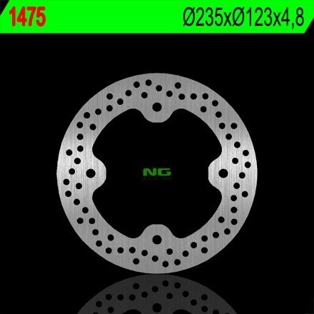 NG TARCZA HAMULCOWA PRZÓD POLARIS RANGER RZR 570 '12-'13, RZR 800 '08-'14 (235X123X4,8) (4X11,5MM)