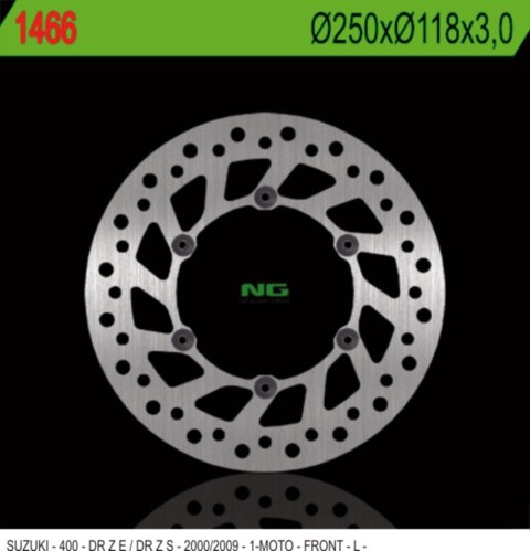 NG TARCZA HAMULCOWA PRZÓD SUZUKI DRZ 400 E/S '00-'09 (250X118X3) (6X6,5MM)