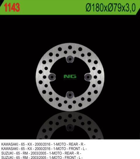 NG TARCZA HAMULCOWA PRZÓD/TYŁ KAWASAKI KX 65 '00-'20, SUZUKI RM 65 '03-'05