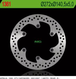 NG TARCZA HAMULCOWA TYŁ APRILIA ETV 1000 CAPONORD '01-'07 (272X140,5X5) (6X8,5MM)