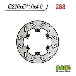NG TARCZA HAMULCOWA TYŁ APRILIA RS 125`92-96, RX 125`89-00, PEGASO 125`89-99, VOR 400-530`98-02 (220X110X4)