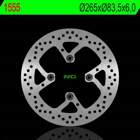NG TARCZA HAMULCOWA TYŁ DUCATI DIAVEL 1200 11-22 MULTISTRADA 1200/1262 15-22 , XDIAVEL 1262 '15-'22 (265X83,50X6,0MM) (4X10MM)