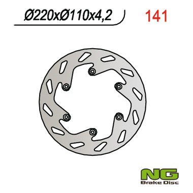 NG TARCZA HAMULCOWA TYŁ KTM / HUSABERG (220X110X4,2) (NG141; NG129)