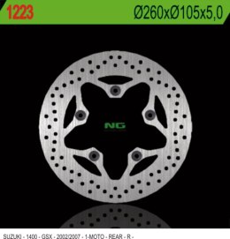 NG TARCZA HAMULCOWA TYŁ SUZUKI GSX 1400 '02-'07 (260X105X5) (5x10,25mm)