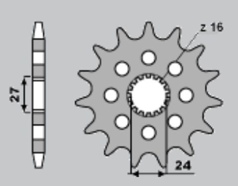 CHT ZĘBATKA PRZEDNIA 2190 16 SUZUKI GSXR 1000 '09-'13 (-1)