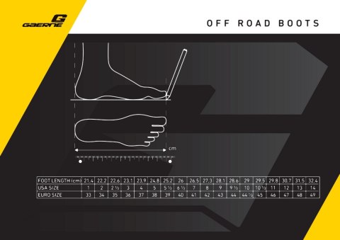 GAERNE BUTY CROSS/ENDURO MODEL SG-12 ENDURO BLACK KOLOR CZARNY ROZMIAR 46