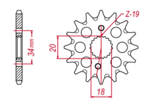 GROSSKOPF PROMOCJA ZĘBATKA PRZEDNIA 2157 16 CRF150 R`07-`22 (+1) (JTF1310.16)