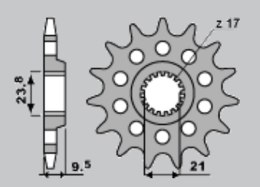 JR ZĘBATKA PRZEDNIA 2133 14 SUZUKI RMZ 450 '05-'13 (JTF1441.14)