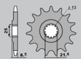 JR ZĘBATKA PRZEDNIA 2137 16 KAWASAKI Z 1000 '03-'08 (JTF1537.16)