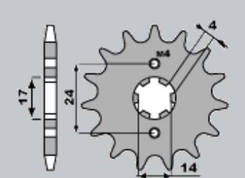 JR ZĘBATKA PRZEDNIA 2153 12 APRILIA RS/RX 50 '06-'09