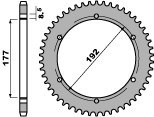 PBR ZĘBATKA TYLNA 223 52 C45 HUSQVARNA WR 125/250/400 79-88 (ŁAŃC. 520)