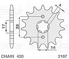 S ZĘBATKA PRZEDNIA 2107 11 (JTF1127.11)